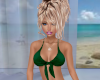 Green Tie Halter Top Lg