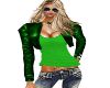 green leather jacket