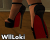 Shoes Black & Red Lua
