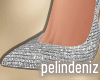 [P] Glitter silver pumps