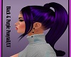 LV/Blk & Purple Ponytail