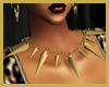 !5 Gold Spiked Necklace