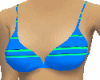Blue Striped Bikini Top