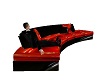 Red&Black vinyl Couch