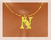 [DF] N gold necklace