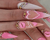 Heart Diamond Nails