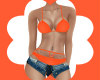 Orange Bikini & Shorts