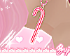 pink candy cane earrings