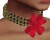 Rose Red Bow Choker