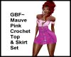 GB F~ Mauve  Skirt Set