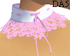 A Pink Lace White Collar