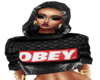 NEW OBEY TOP BLACK 