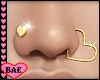 B| Heart Nose Rings Gold