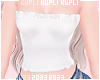 $K White Tube Top