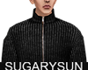 /su/ KNITTED ZIP-UP BLCK