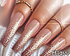 Glitter Nails | Gold