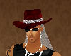 maroon cowboy hat