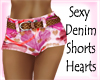 Denim Short/Belt Hearts