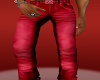 Red muscel jeans