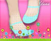 :Kawaii Blue Flat Shoes: