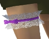 White Lace Purple Garter