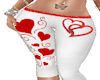 Red heart pants