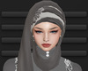C_Grey Hijab Baju Kurung