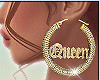 Queen Gold Hoops