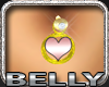 Gold Pink Hot Belly Ring