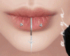 Cross Lip Piercing