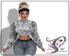 Blinged Crop Sweater Gra