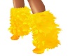 yellow feather boots