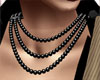 [J] Black pearl necklace