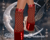 Red Mesh Ankle Boots