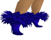 feather boots blue