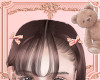 hair clip ribbon orange