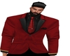 red black top suit