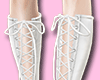 🤍 White Laced Boots