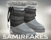 SF/ Fur Gray Boots F