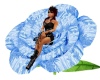 Ice Blue Rose Chair