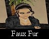 Black Faux Mink Coat