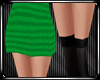 Green Skirt + Stockings