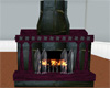 black fireplace