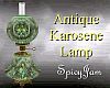 Antq Karosene Lamp Grn 1
