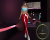 red vinyl leggings