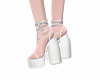 ✧Cross White Heels