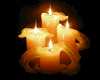 three melty candles