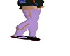 Blk Shoes Purp Stockings