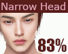😊83% narrow head