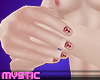 Pale Red Arrow Mani